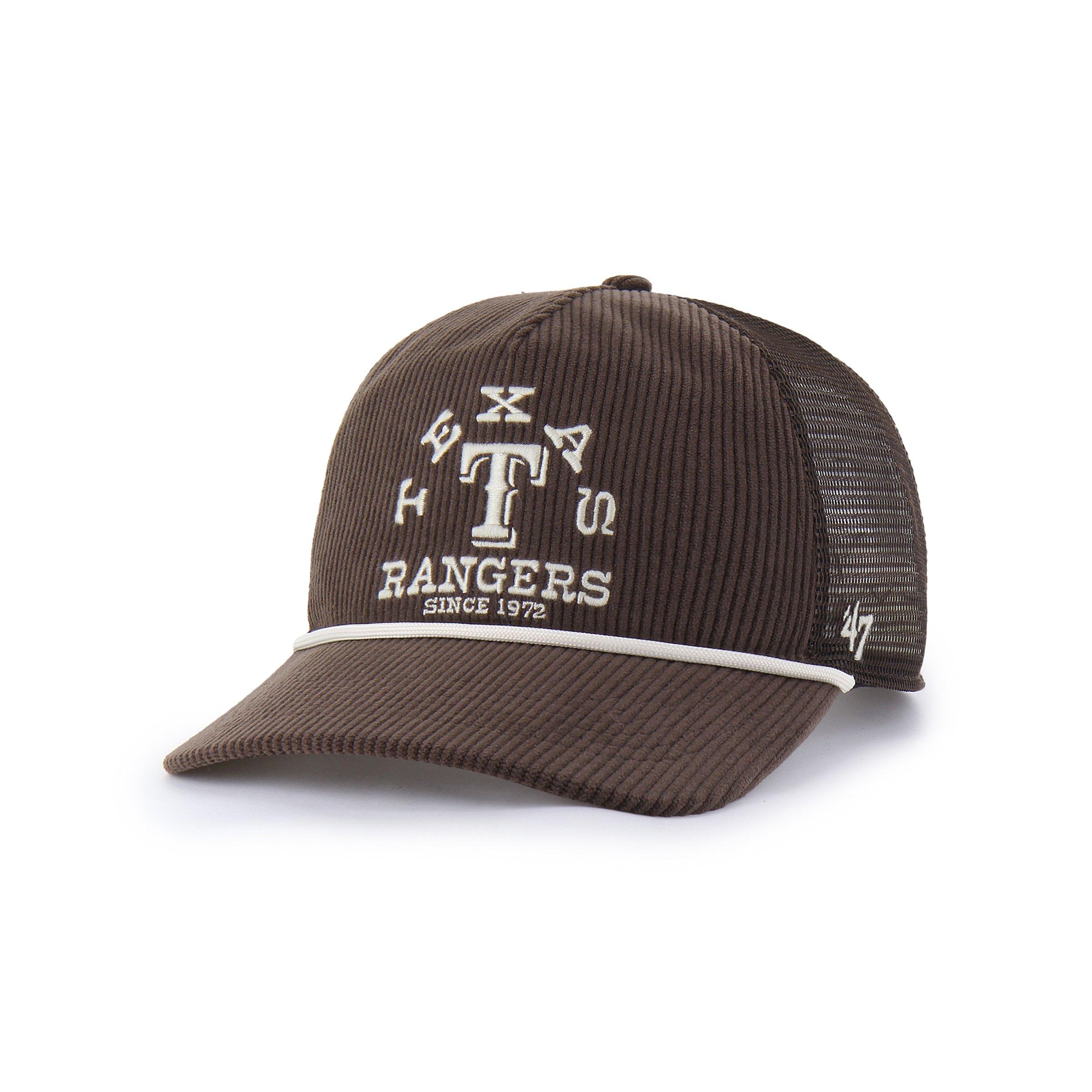 47 Texas Rangers Ranchero Mesh Hitch Snapback Hat - Brown - BROWN